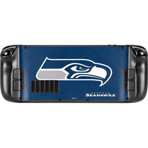 NFL Seattle Seahawks Distressed Steam Deck Handheld Gaming Computer Skin